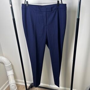 Anne Klein Blue Dress Pants Tailored Fit Preppy Business Casual Trousers Size 12